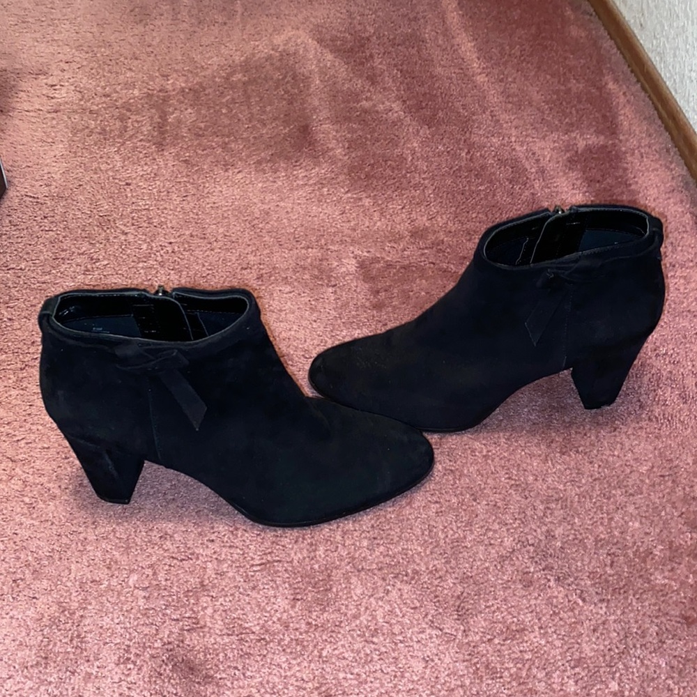 Bandolino Suede Bootie with Bow at Ankle